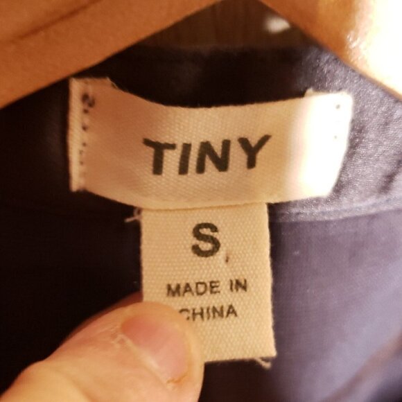 Anthropologie Tiny Blue Velvet Mixed Material Sleeveless Sequin Top Small - Picture 7 of 9